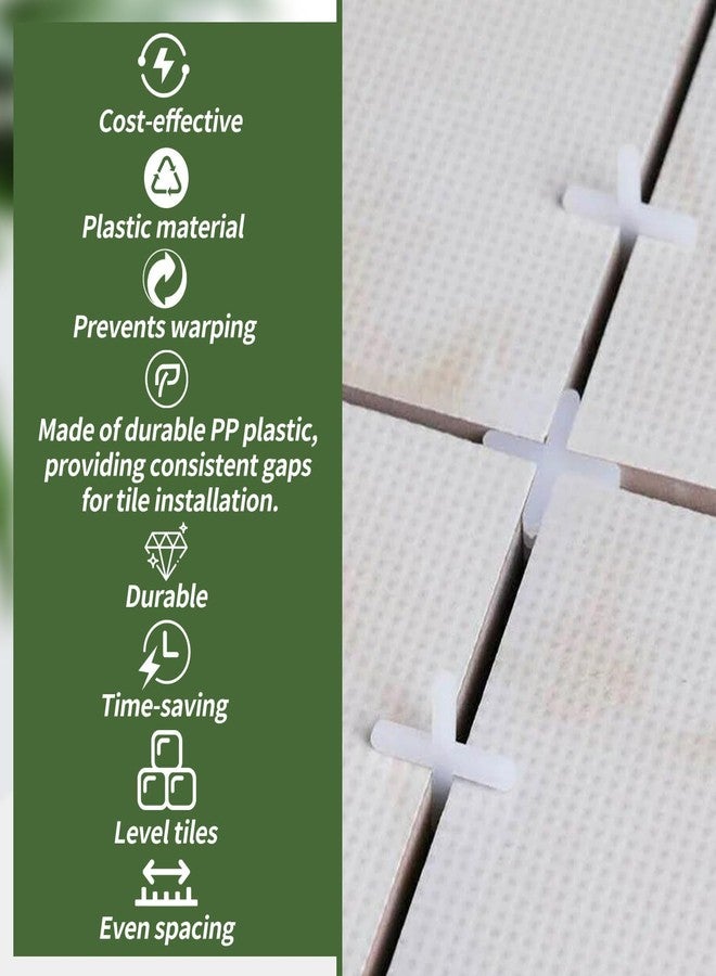 LUXART Tile Spacer Set 500 PCS 3mm Reusable Tile Spacers for Professional Floor and Wall Installation Even Spacing and Seamless Grout Lines |High-Strength Leveler Spacers for Tile Alignment - Image 4